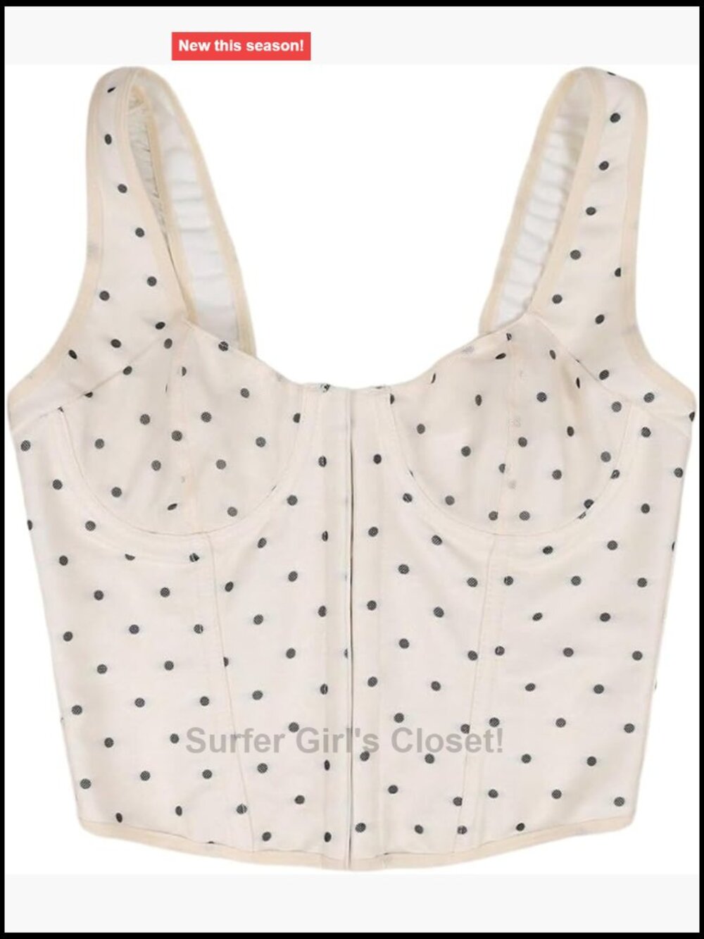Polka Dot Backless Corset Cami Tank Top Asymmetrical Hem Going Out Summer